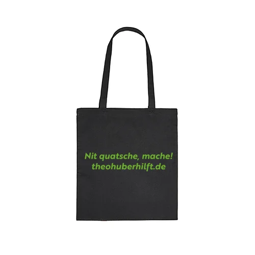 Baumwolltasche theohuber hilft